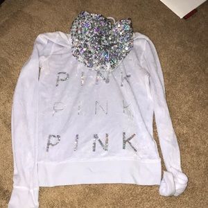Victoria’s Secret PINK lavender sequins zip hoodie